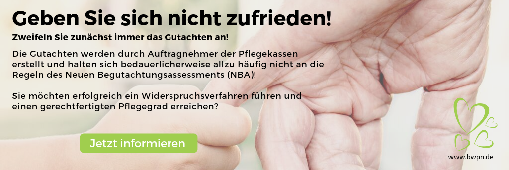 Pflegegrad abgelehnt neuer Antrag oder Widerspruch