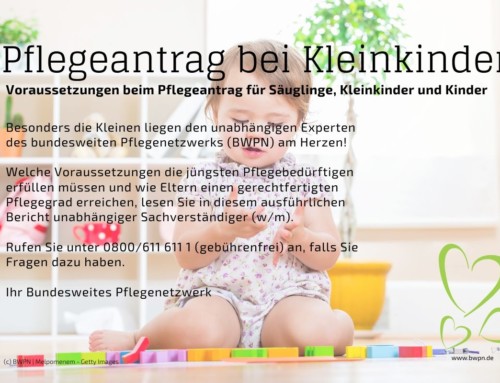 Pflegeantrag bei Kleinkindern