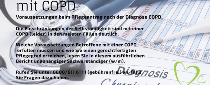 Pflegeantrag und Pflegegrad nach der Diagnose COPD