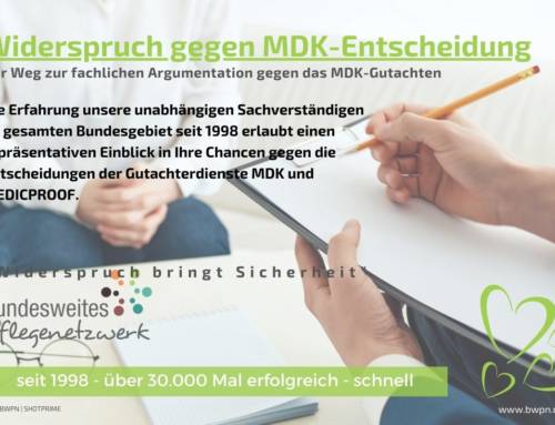 Widerspruch gegen die Entscheidung des MDK