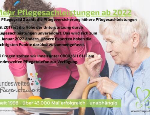 Mehr Pflegesachleistungen ab 2022